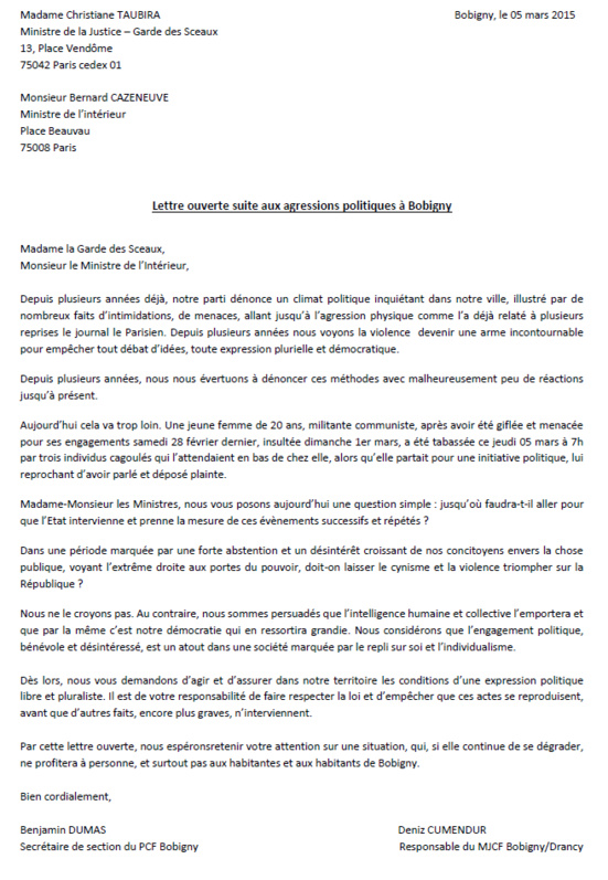 Emma, 20 ans, tabassée pour ses idées (MJCF)