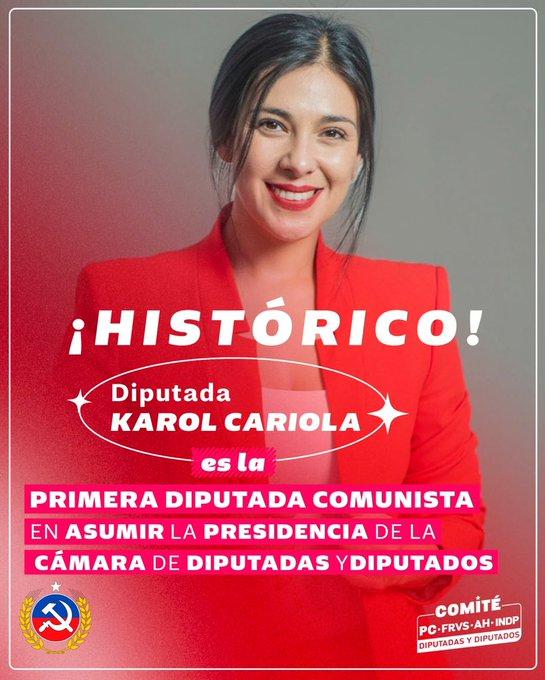 La députée communiste Karol Cariola élue présidente de la Chambre des députés du Chili