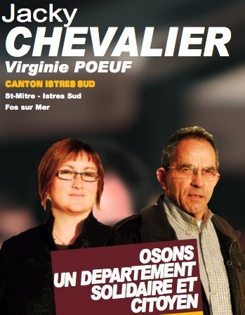 Canton Istres Sud: Osons un département solidaire et citoyen avec Jacky Chevalier