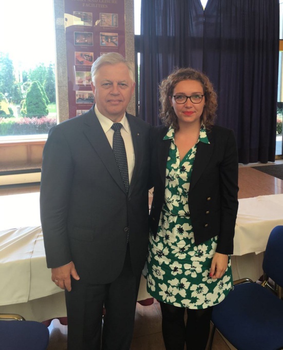 Rencontre entre Petro Simonenko (KPU) et Anne Sabourin (PCF)