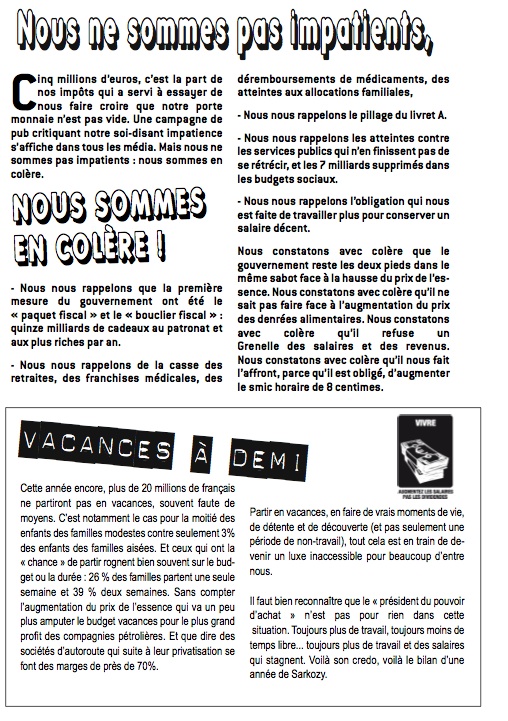 Les communistes sur les autoroutes pour le pouvoir d'achat