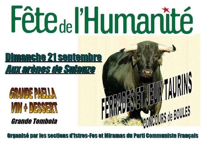 Fête de l'Humanité à Istres le 21 septembre Fête de l'Humanité à Istres le 21 septembre