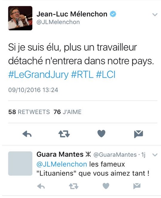 Raz-le-bol des dérapages nationalistes de Jean Luc Mélenchon Raz-le-bol des dérapages nationalistes de Jean Luc Mélenchon