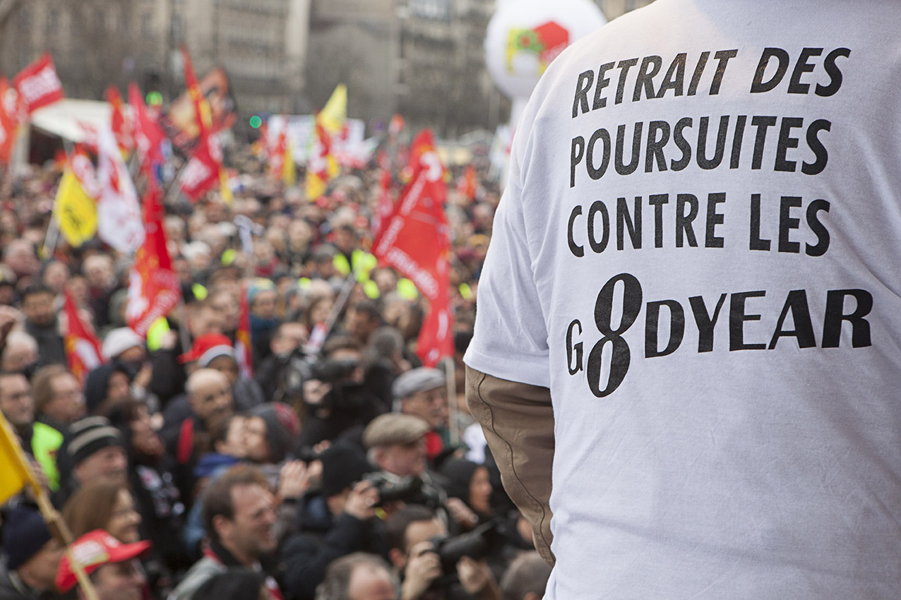 Pierre Laurent (PCF) au côté des GoodYears