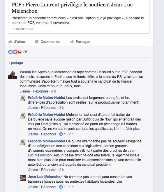 Mélenchon dit "NON" à Pierre Laurent Mélenchon dit "NON" à Pierre Laurent