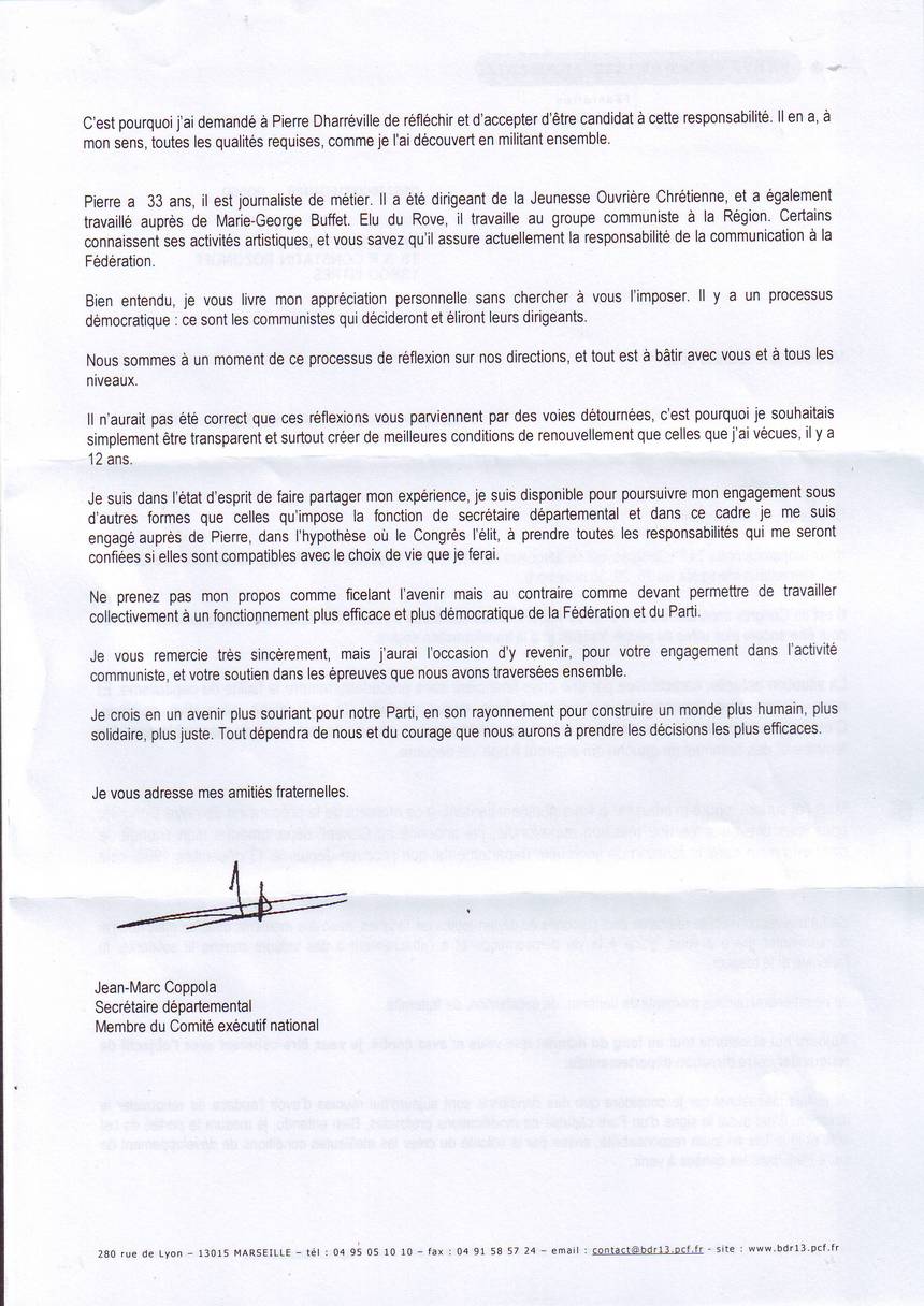 Carton rouge à Jean Marc Coppola, secrétaire départemental du PCF 13