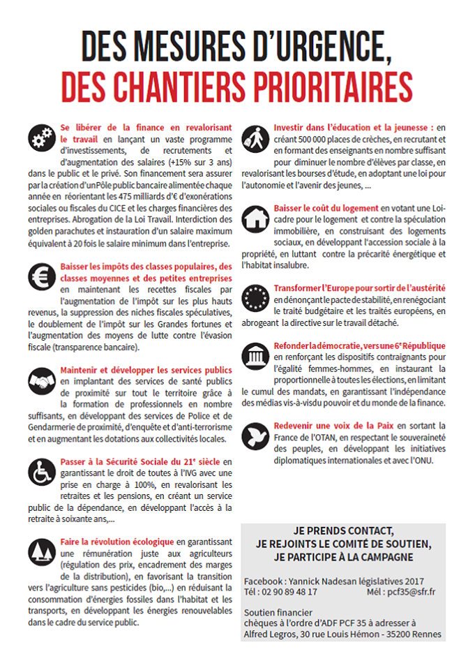 Yannick Nadesan (PCF) candidat dans la 3e circonscription de l'Ille et Vilaine (35) Yannick Nadesan (PCF) candidat dans la 3e circonscription de l'Ille et Vilaine (35)