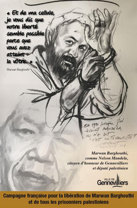 Un courrier des Maires PCF de Stains et de Gennevilliers à Marwan Barghouthi