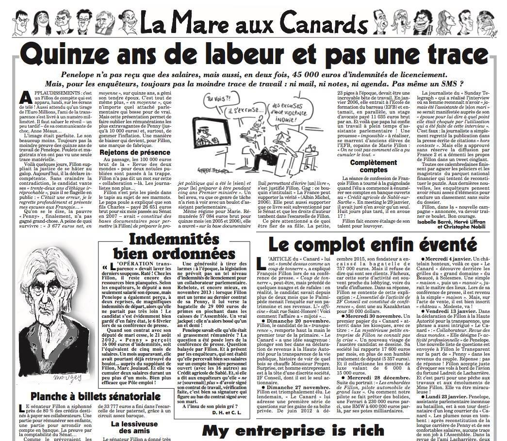 Penelope Fillon aurait touché des indemnités de licenciement, selon le "Canard enchaîné" Penelope Fillon aurait touché des indemnités de licenciement, selon le "Canard enchaîné"