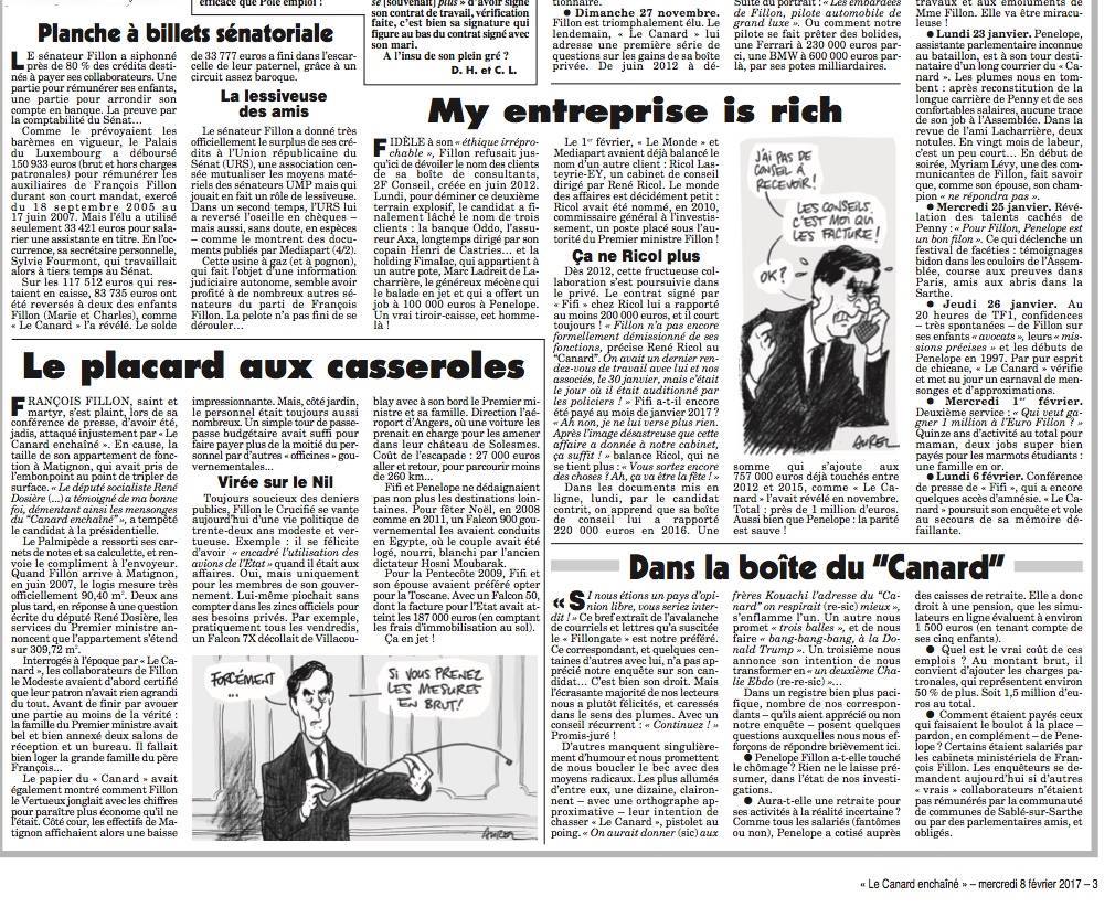 Penelope Fillon aurait touché des indemnités de licenciement, selon le "Canard enchaîné" Penelope Fillon aurait touché des indemnités de licenciement, selon le "Canard enchaîné"