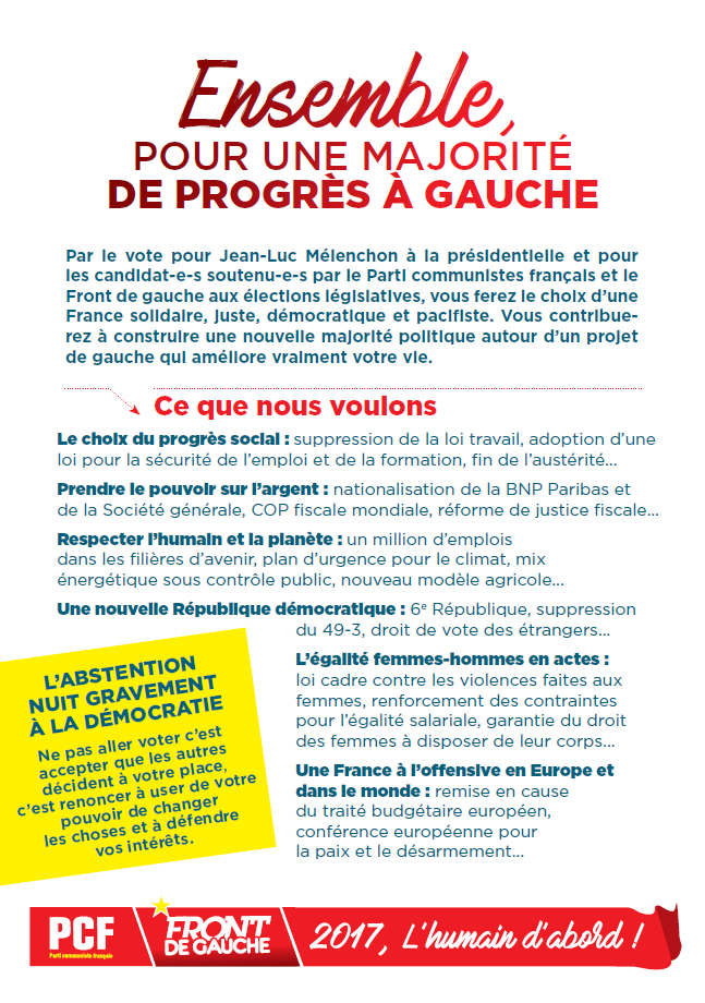 Choisissez l'Humain d'abord, votez Jean-Luc Mélenchon Choisissez l'Humain d'abord, votez Jean-Luc Mélenchon