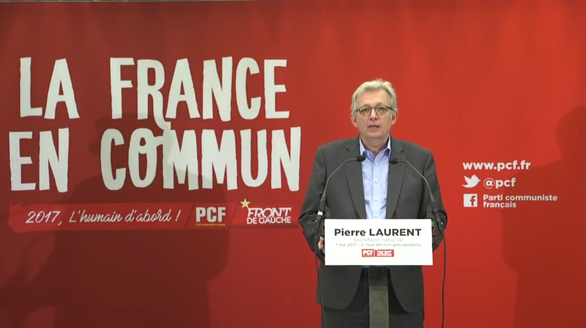 Déclaration de Pierre Laurent - 7 mai 2017