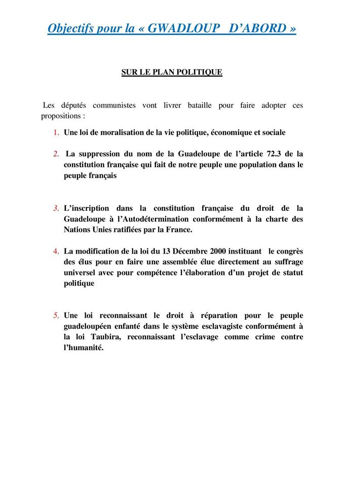 Le Parti Communiste Guadeloupéen (PCG) lance les législatives pour "la Gwadloup d'abord" Le Parti Communiste Guadeloupéen (PCG) lance les législatives pour "la Gwadloup d'abord"