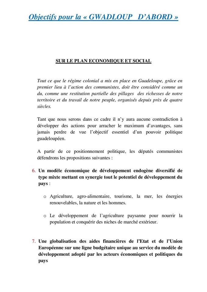 Le Parti Communiste Guadeloupéen (PCG) lance les législatives pour "la Gwadloup d'abord"
