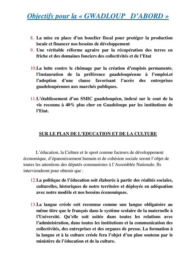 Le Parti Communiste Guadeloupéen (PCG) lance les législatives pour "la Gwadloup d'abord" Le Parti Communiste Guadeloupéen (PCG) lance les législatives pour "la Gwadloup d'abord"