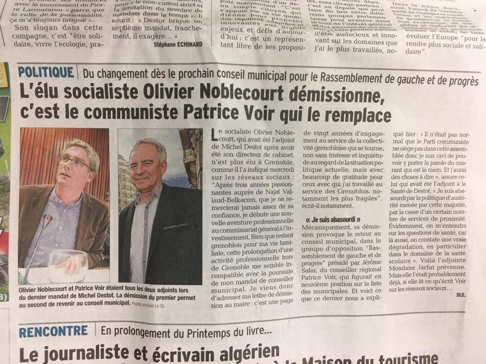 Grenoble : Le retour du Parti communiste au conseil municipal