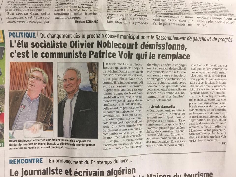Grenoble : Le retour du Parti communiste au conseil municipal
