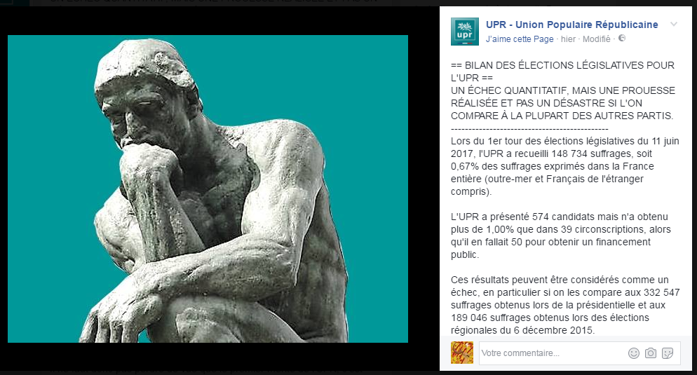 Et l'UPR retourne dans le silence (des médias et des électeurs) Et l'UPR retourne dans le silence (des médias et des électeurs)