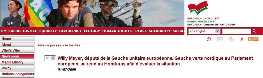 Willy Meyer, député du PCE (GUE/NGL) au Parlement européen, se rend au Honduras afin d'évaluer la situation Willy Meyer, député du PCE (GUE/NGL) au Parlement européen, se rend au Honduras afin d'évaluer la situation