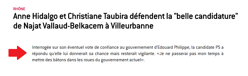 Najat Valaud-Belkacem (PS) annonce qu'elle votera la confiance au gouvernement d'Edouard Philippe