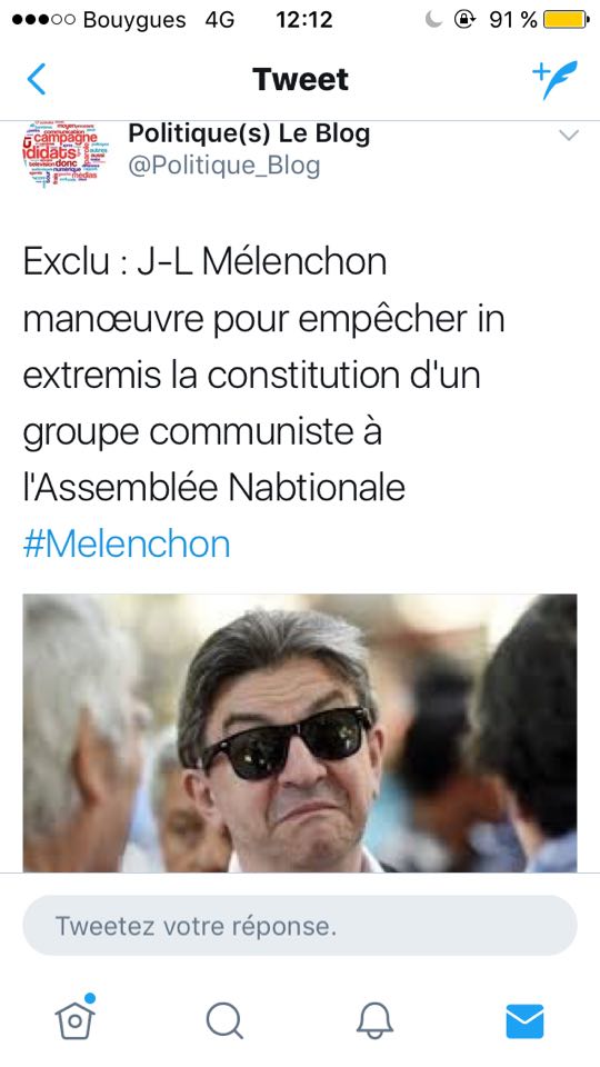 Jean-Luc Mélenchon veut bloquer la création du groupe communiste