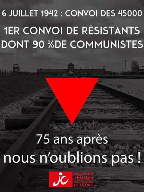 Il y a 75 ans, partait pour Auschwitz le 1er convoi en représailles des actions armées de la résistance communiste