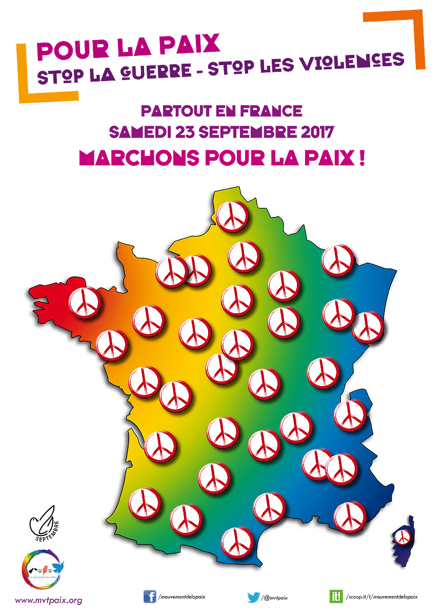 Marche nationale pour la paix le 23 septembre Marche nationale pour la paix le 23 septembre