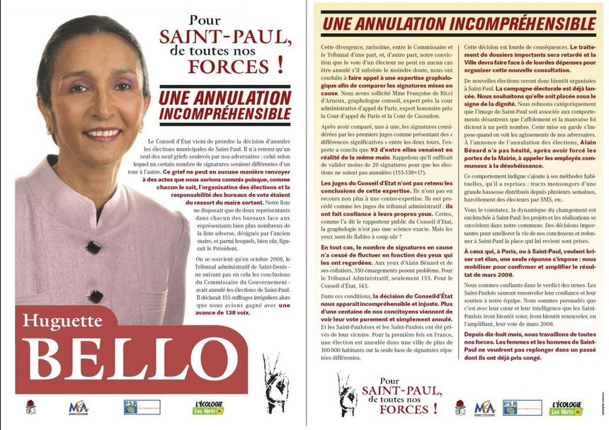 La Réunion: Huguette Bello et Claude Hoarau en ballotage favorable