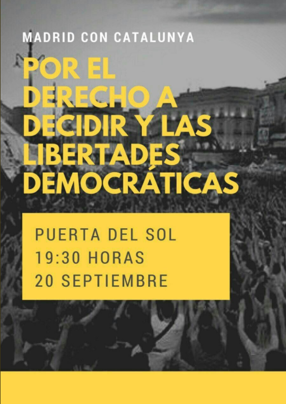 Izquierda Unida appelle à défendre les libertés démocratiques en soutien à la Catalogne Izquierda Unida appelle à défendre les libertés démocratiques en soutien à la Catalogne