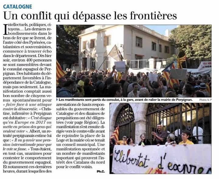 Des concentrations massives dans toute la Catalogne pour la défense des libertés Des concentrations massives dans toute la Catalogne pour la défense des libertés