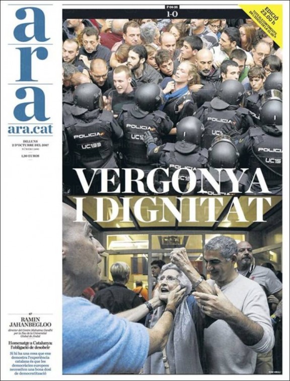 Les unes de la presse catalane du jour
