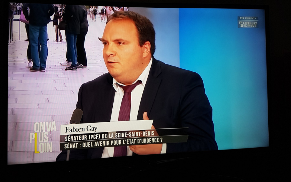 Fabien Gay, 33 ans, jeune sénateur et déjà déterminé pour son 1er débat télévisé sur Public Sénat
