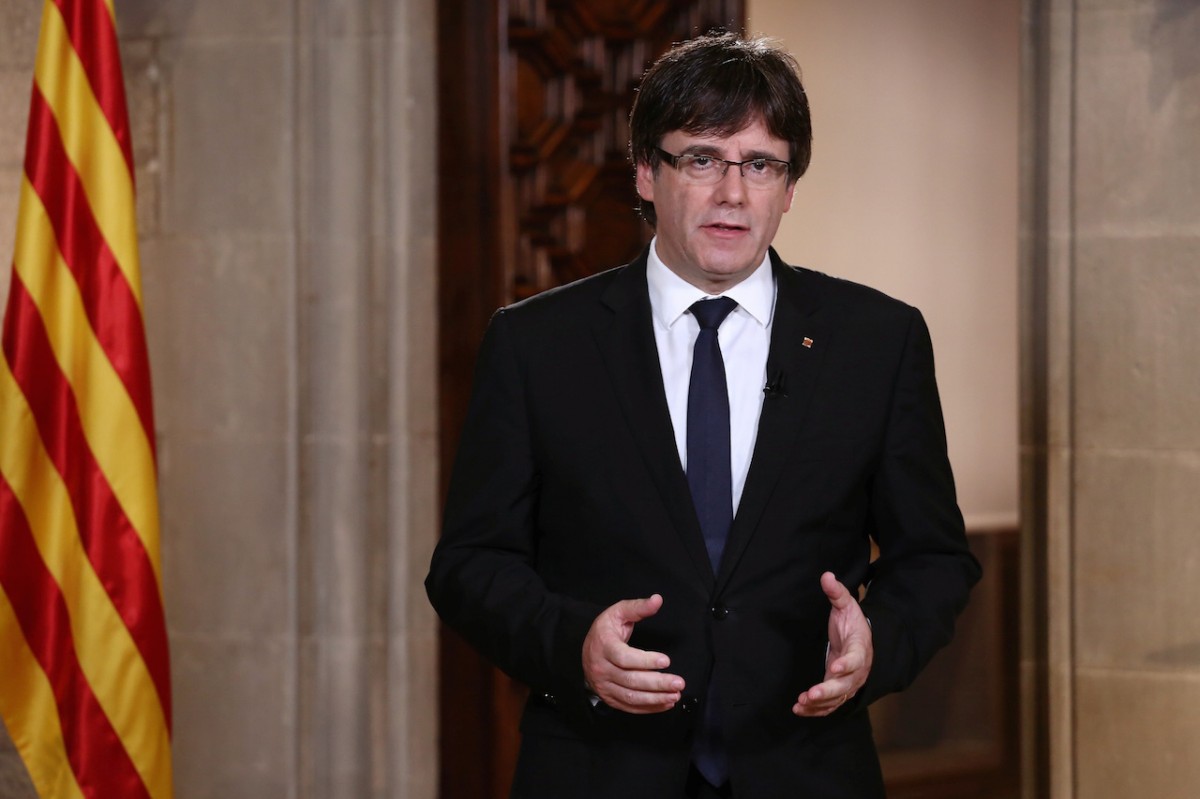 Allocution télévisée de Carles Puigdemont, Président de la Generalitat de Catalogne