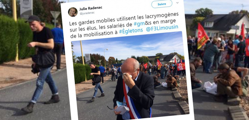 Macron en Corrèze : des élus et salariés GM&S gazés par des gendarmes