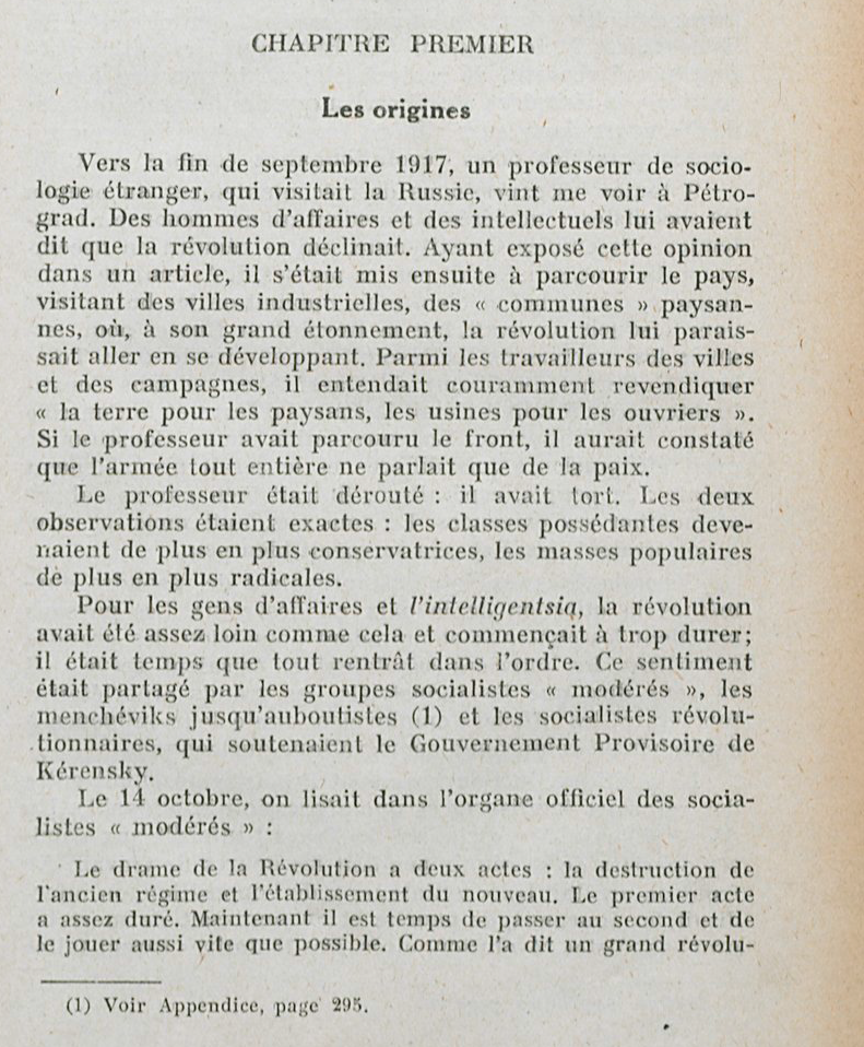 "10 jours qui ébranlèrent le monde" (John Reed) / Chapitre 1, les origines