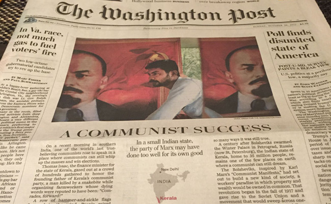 Quand le Washington Post salue le «succès communiste» au Kerala Quand le Washington Post salue le «succès communiste» au Kerala