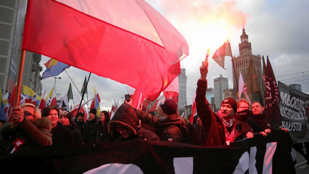 Pologne : 60.000 néonazis défilent en toute légalité (rappelons que le communisme est interdit)