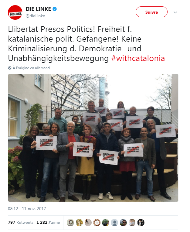 Die Linke demande la libération des prisonniers politiques catalans