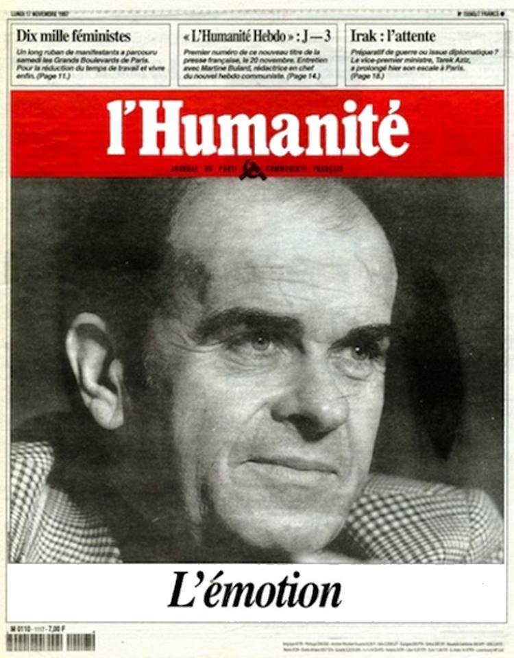 C'était la une de L'Humanité du 17 novembre 1997 C'était la une de L'Humanité du 17 novembre 1997