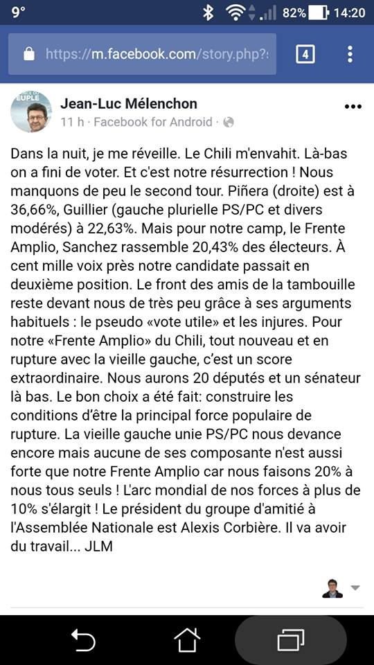 La France insoumise remporte les élections chiliennes selon Janluk (et c'est presque une blague)