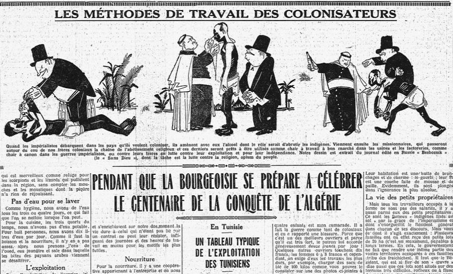 "L'Humanité" donne la parole aux peuples colonisés "L'Humanité" donne la parole aux peuples colonisés