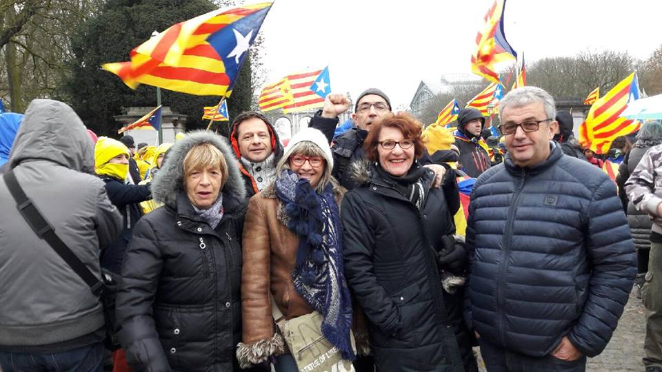 Des communistes (PCF) étaient présent.e.s à la manifestation des catalan.e.s à Bruxelles