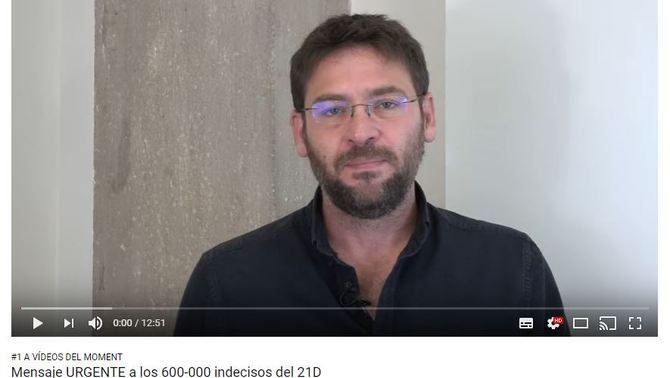 Albano Dante Fachin (ex-Podemos) appelle les indécis.e.s à voter pour les listes indépendantistes