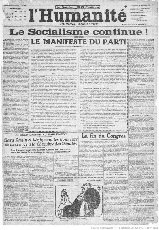 30 décembre 1920 - Naissance du Parti Communiste Français 30 décembre 1920 - Naissance du Parti Communiste Français