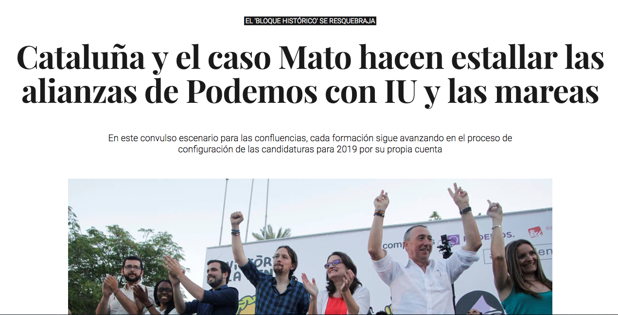 Catalogne, Madrid.... Podemos, les "convergences municipales", à la peine