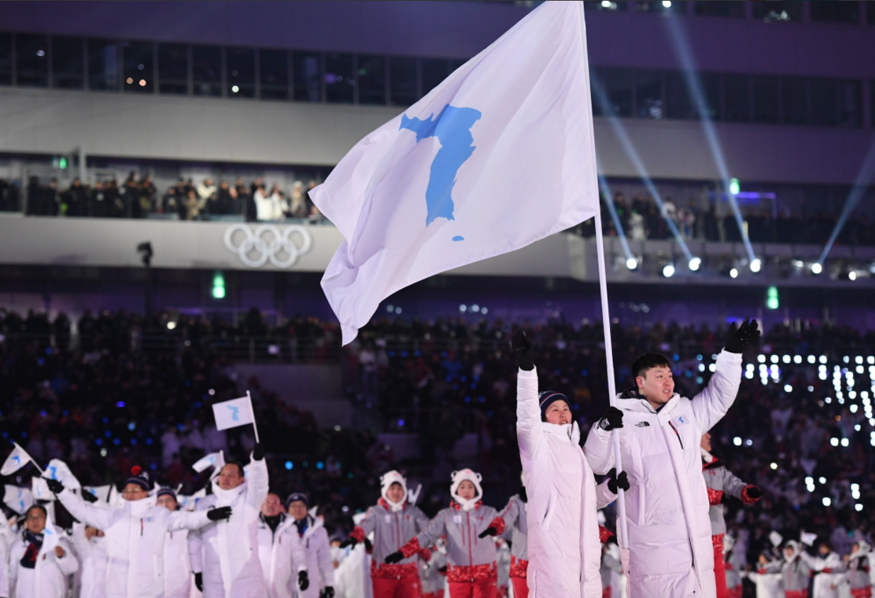 Corée du Sud et Corée du Nord défilent ensemble en ouverture des JO de Pyeongchang