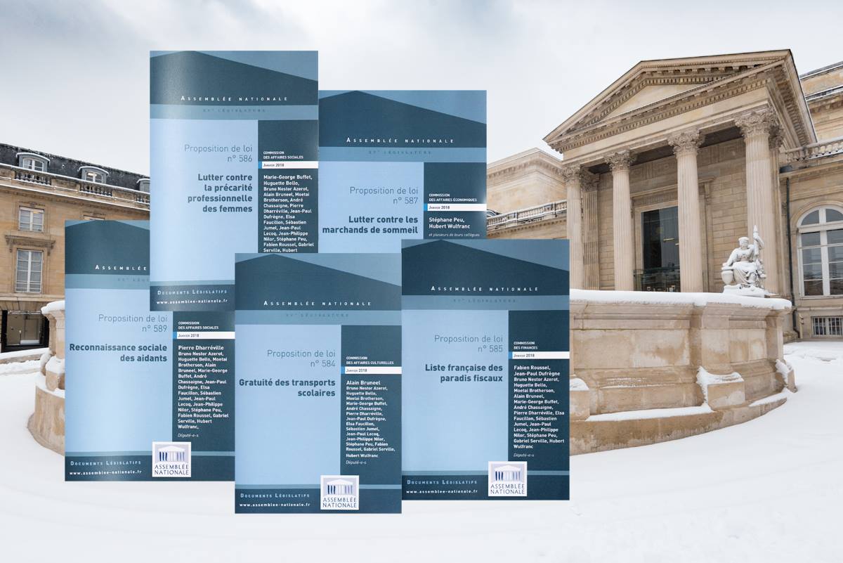 5 propositions de lois déposées par les député.e.s communistes
