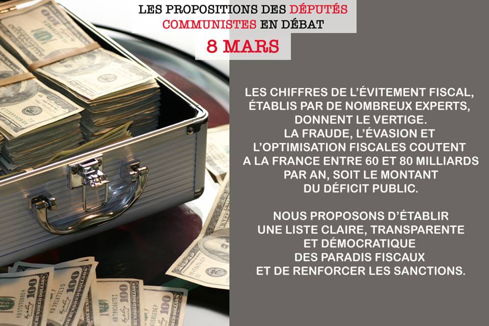 Les député.e.s communistes soumettront leur proposition de loi de lutte contre les paradis fiscaux