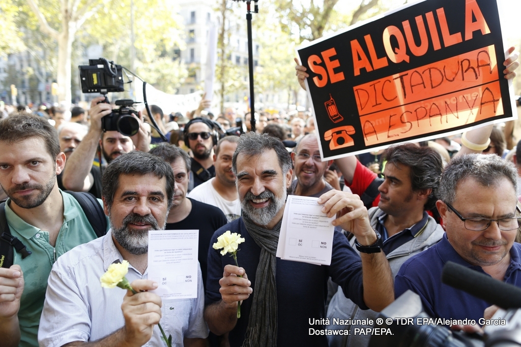 Jordi Sanchez (à gauche) et Jordi Cuixart (à droite) Jordi Sanchez (à gauche) et Jordi Cuixart (à droite)