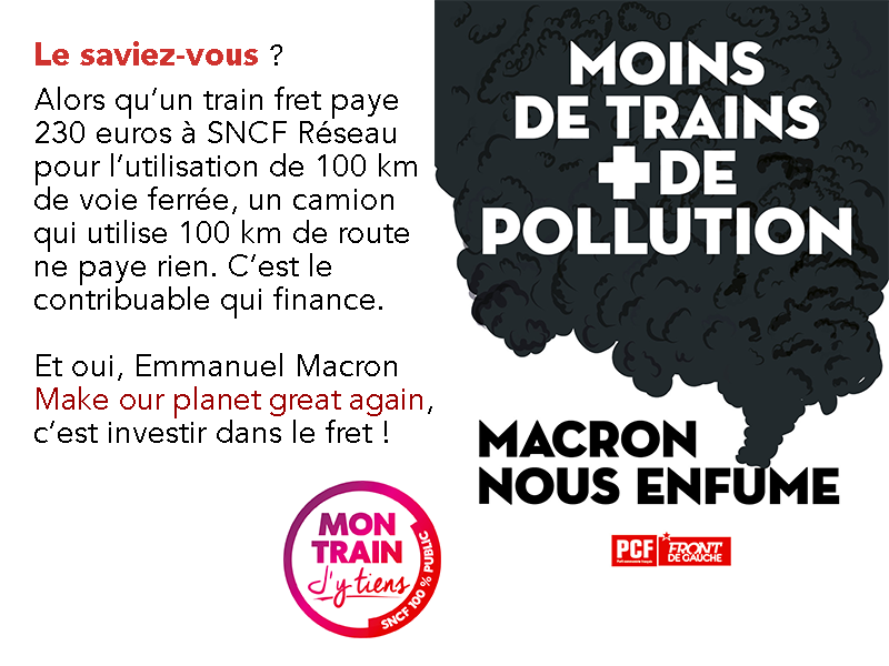L'enfumage de Macron sur la SNCF, la désintox du PCF L'enfumage de Macron sur la SNCF, la désintox du PCF
